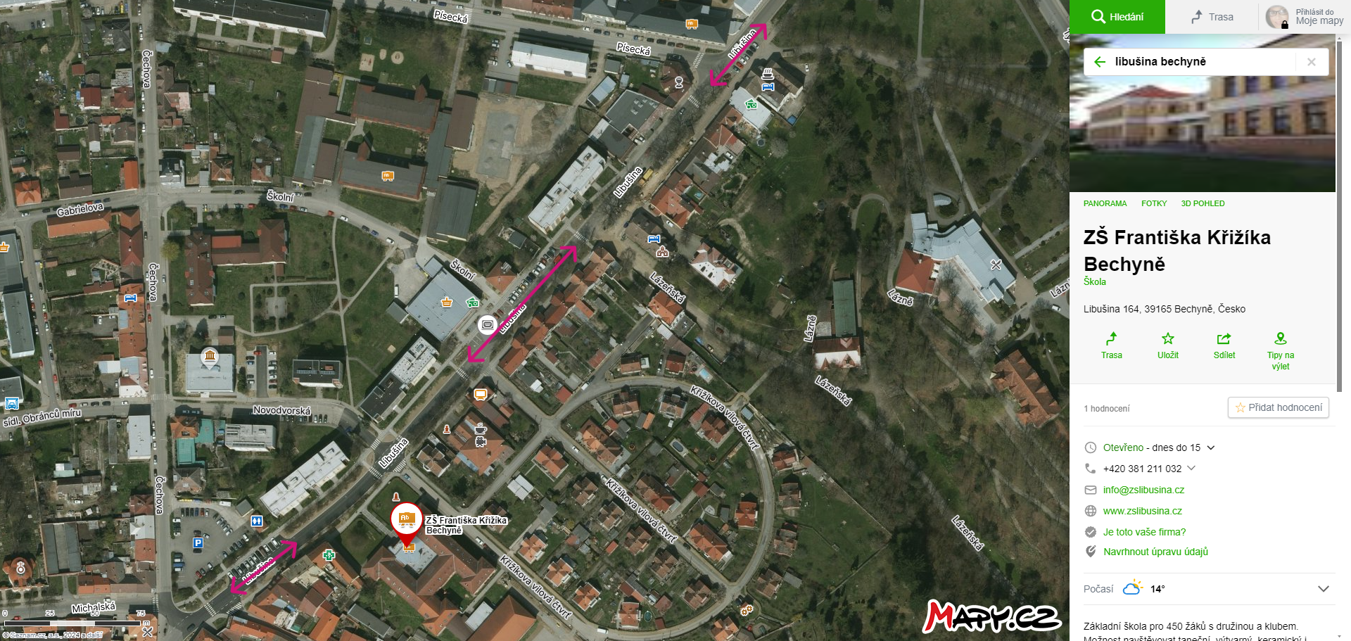 Blokové čištění úterý 06. 05. 2025 Libušina ulice